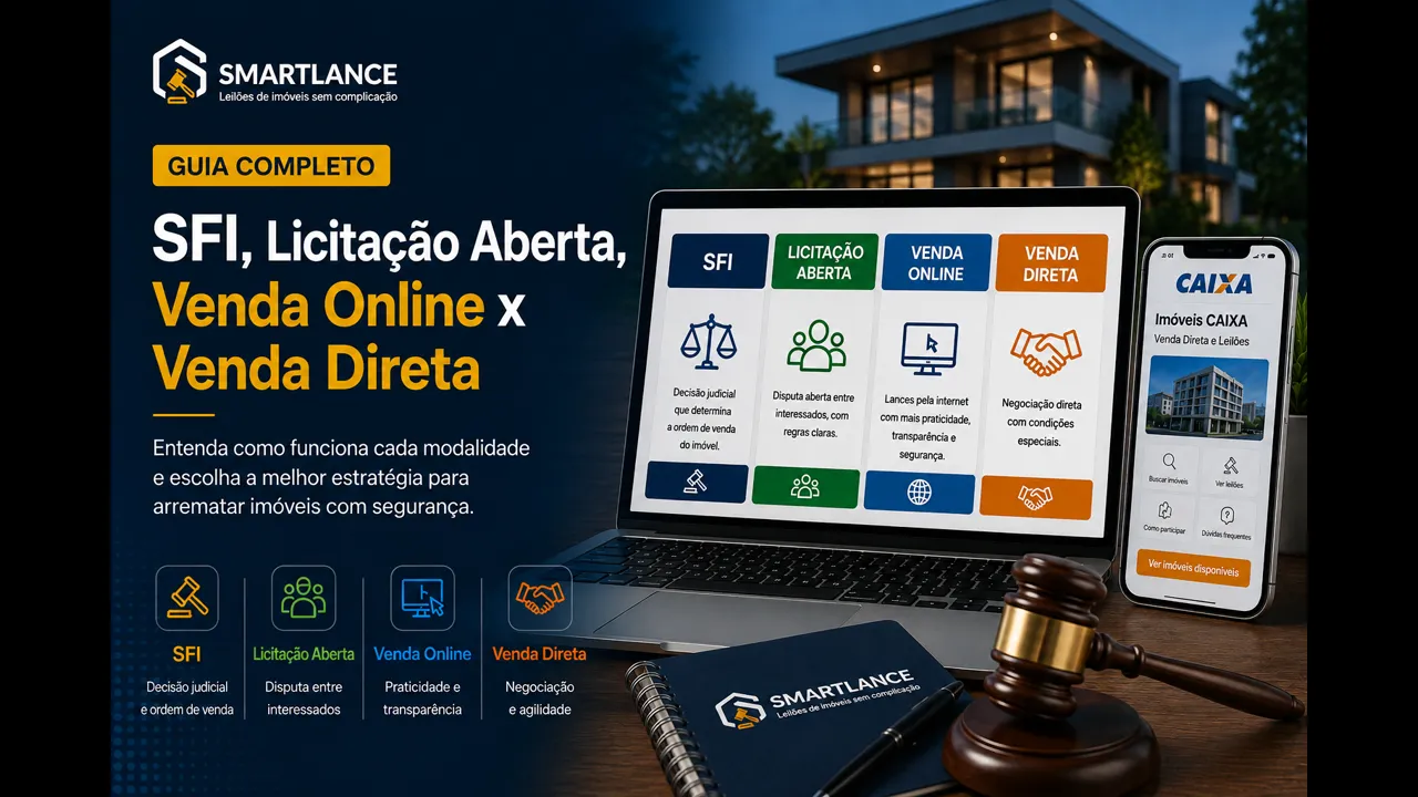 Venda Online x Licitação Aberta x Venda Direta